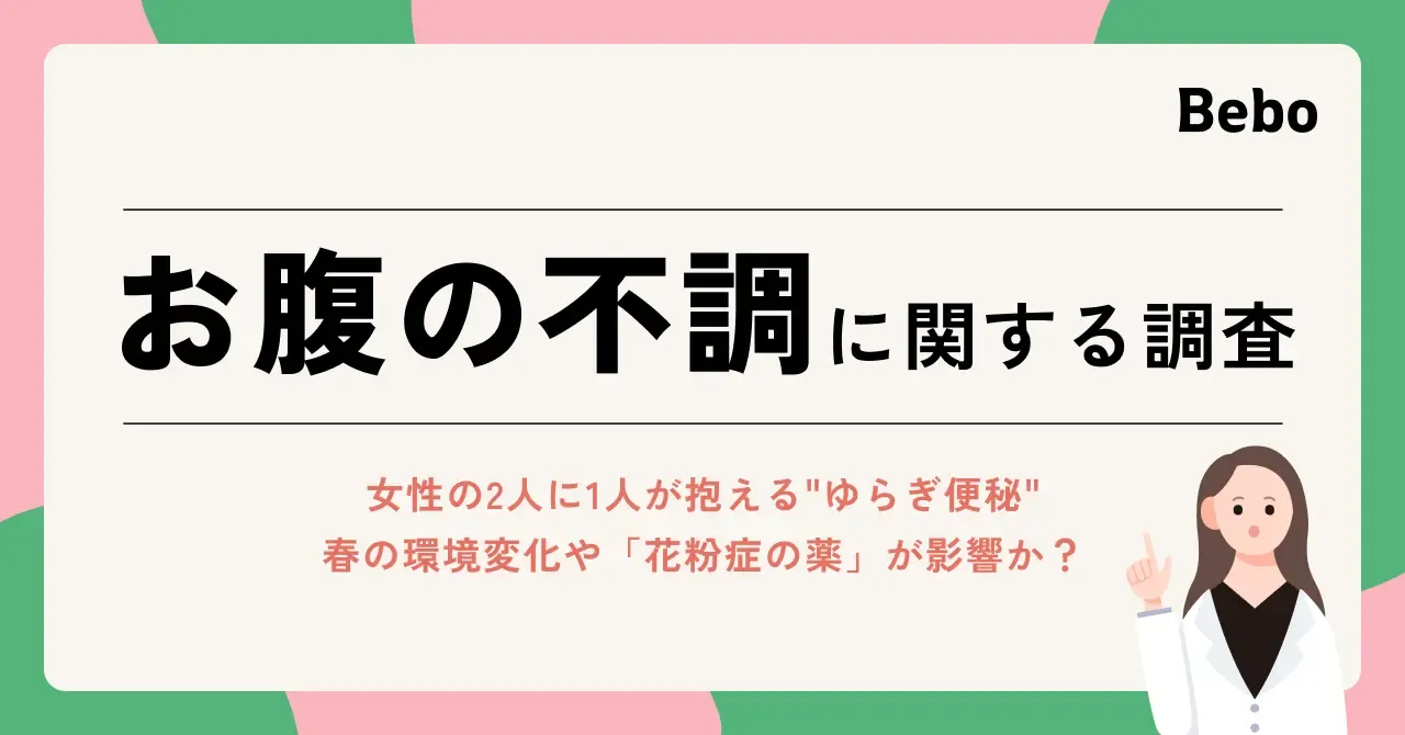 Bebo、「お腹の不調に関する調査」を実施